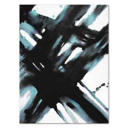  Obraz olejny ręcznie malowany 90x120cm czarno biały