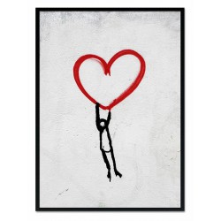  Obraz dla zakochanych czerwone serce 53x73cm