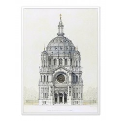  Obraz na płótnie rysunek katedra 53x73cm