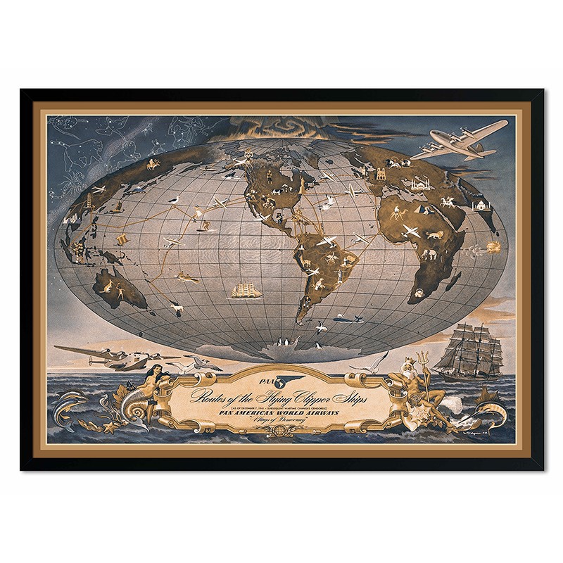  Obraz na płótnie Mapa Świata 53x73cm