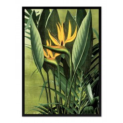  Obraz na płótnie tropikalny liście i kwiaty 53x73cm
