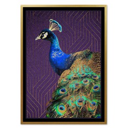  Obraz na płótnie niebieski paw król koloru 53x73cm