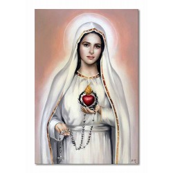  Obraz Matki Boskiej Niepokalanego Serca 60x90 cm obraz olejny na płótnie