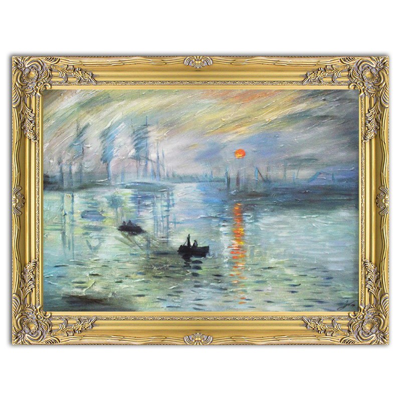 Obraz olejny ręcznie malowany Claude Monet Wschód słońca kopia 64x84cm