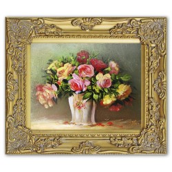  Obraz olejny ręcznie malowany 30x35cm Urokliwe róże