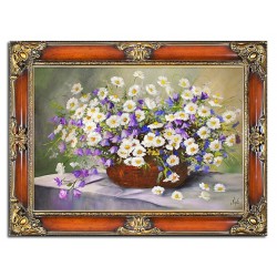  Obraz olejny ręcznie malowany Kwiaty 87x117cm
