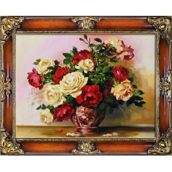  Obraz olejny ręcznie malowany Kwiaty 85x115cm