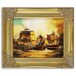  Obraz olejny ręcznie malowany Morze 32x27cm