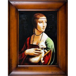  Obraz olejny ręcznie malowany 76x96cm Leonardo da Vinci kopia