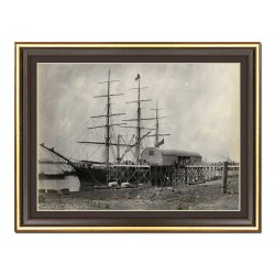  Obraz na płótnie statek 33x43cm