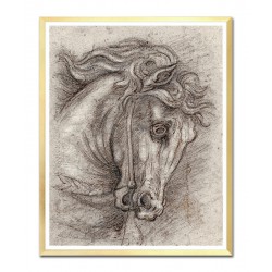  Obraz na płótnie koń szkic rysunek 43x53cm
