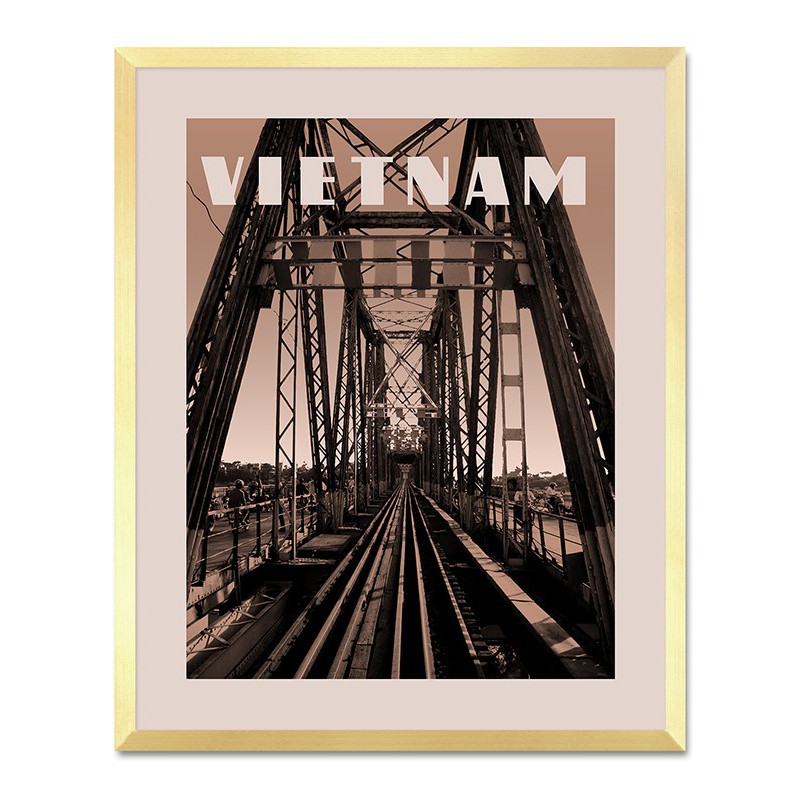  Obraz na płótnie most w Wietnamie 43x53cm