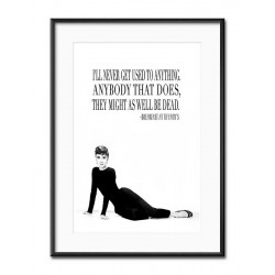  Obraz Audrey Hepburn czarno-biały 31x41cm