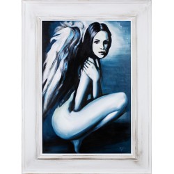  Obraz z Aniołem Upadłym 86x116 obraz malowany na płótnie w białej ramie