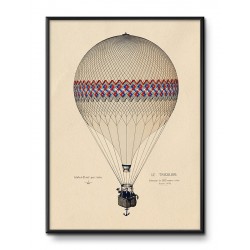  Obraz latający balon retro 31x41cm
