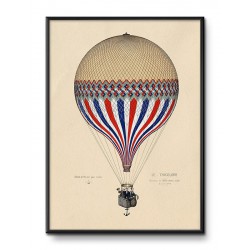 Obraz latający balon retro 31x41cm
