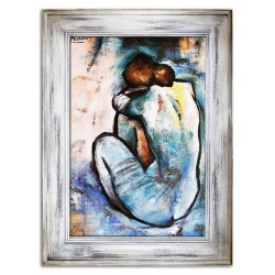  Obraz olejny ręcznie malowany na płótnie 86x116cm Pablo Picasso Niebieski akt kopia