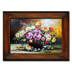  Obraz olejny ręcznie malowany Kwiaty 86x116cm