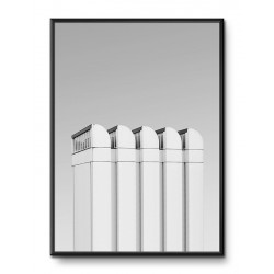  Obraz czarno biały 31x41cm dla architekta budowla