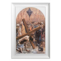  Obraz olejny ręcznie malowany 66x96cm Droga Krzyżowa