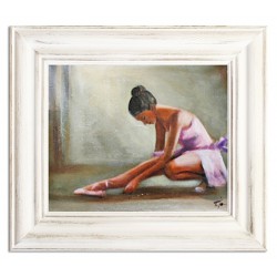  Obraz Baletnica 30x35 obraz malowany na płótnie w białej ramie