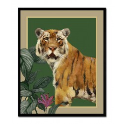  Obraz na płótnie tygrys w dżungli 43x53cm