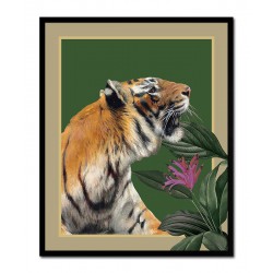  Obraz na płótnie tygrys w dżungli 43x53cm