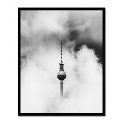  Obraz loftowy 43x53cm plakat wieża w chmurach