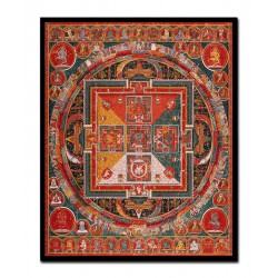  Obraz na płótnie czerwona mandala 43x53cm
