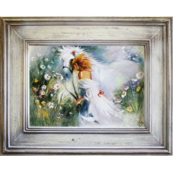  Obraz olejny ręcznie malowany Kobieta 86x116cm