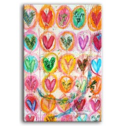  Obraz dla zakochanych 60x90cm kolorowe serduszka