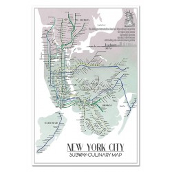  Obraz na płótnie mapa New York 60x90cm
