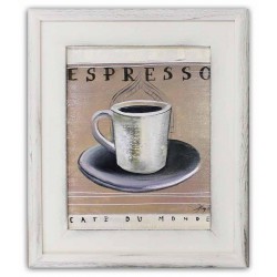  Obraz olejny ręcznie malowany na płótnie 27x32cm kawa espresso