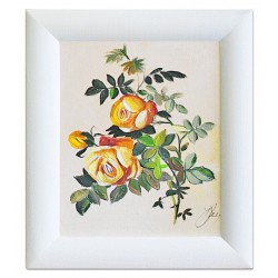  Obraz olejny ręcznie malowany 27x32cm Żółte kwiaty