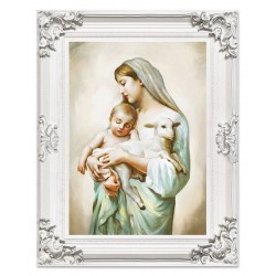  Obraz Matki Boskiej z Dzieciątkiem 75x95 cm obraz olejny na płótnie w ramie