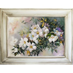  Obraz olejny ręcznie malowany Kwiaty 76x96cm
