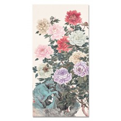  Obraz na płótnie kwitnące kwiaty 45x90cm