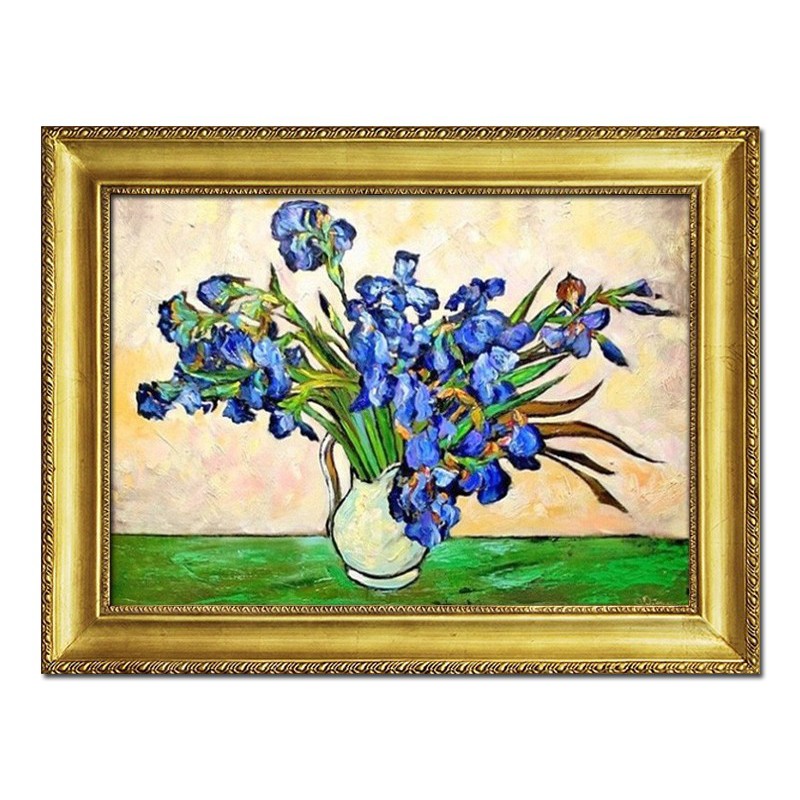  Obraz olejny ręcznie malowany Vincent van Gogh Wazon z irysami kopia 75x105cm