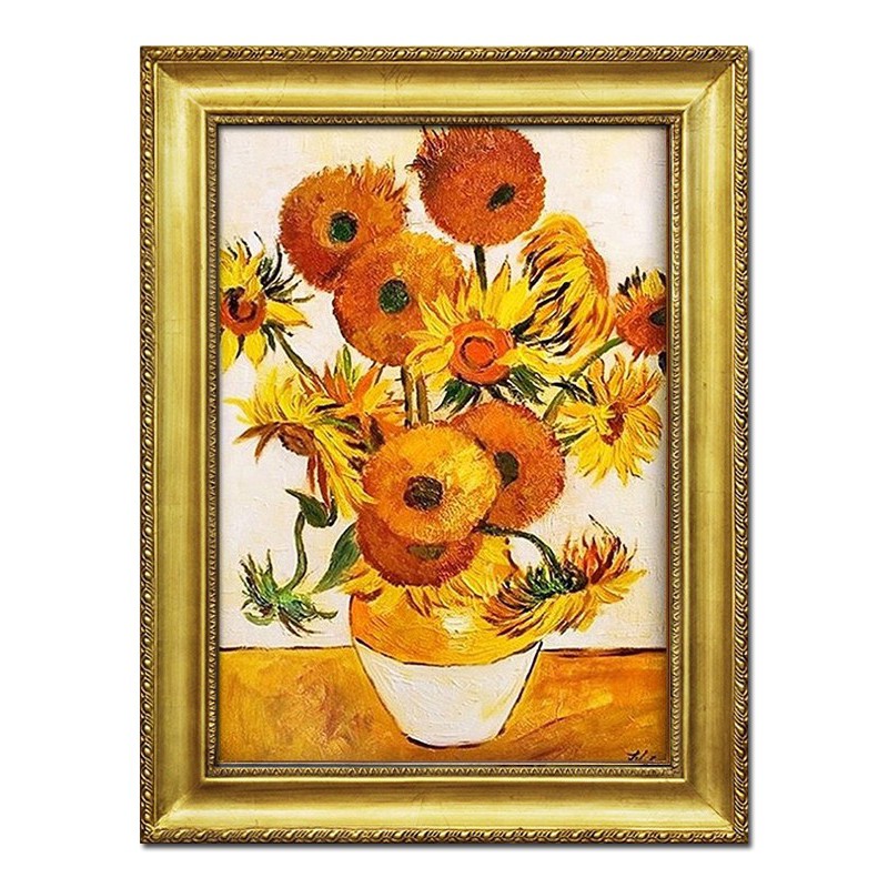  Obraz olejny ręcznie malowany Vincent van Gogh Słoneczniki kopia 75x115cm