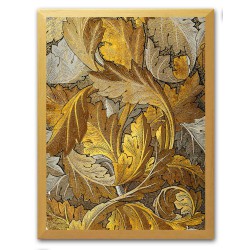  Obraz na płótnie w złotej ramie 33x43cm złote liście
