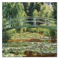  Obraz na płótnie Claude Monet Lilie wodne i most japoński 60x60cm