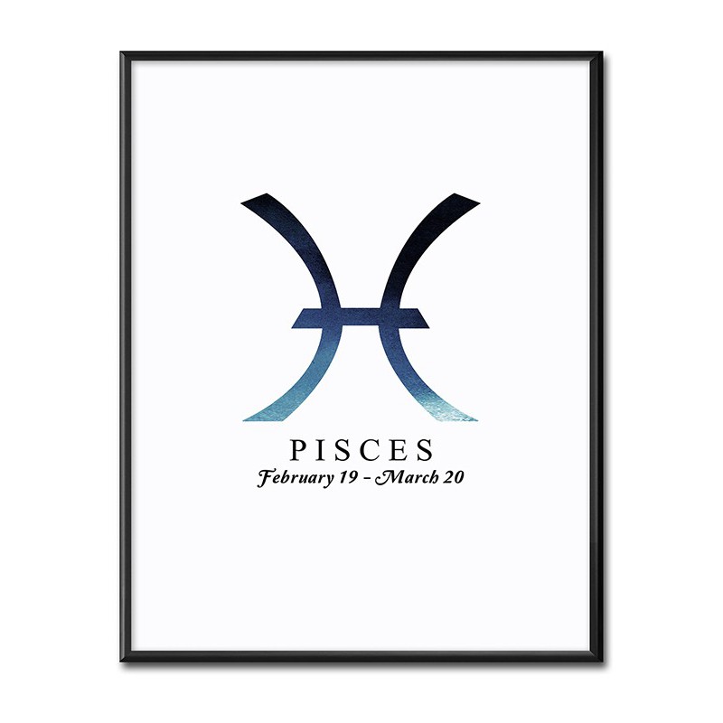  Obraz astrologia znak zodiaku Ryby Pisces 21x26cm