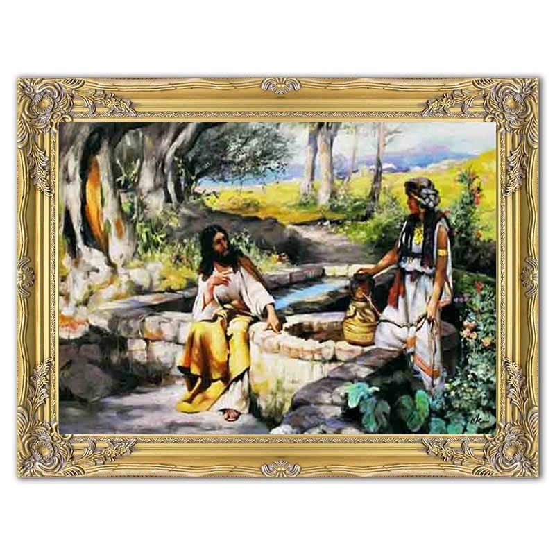  Obraz olejny ręcznie malowany 64x84cm Jezus Chrystus