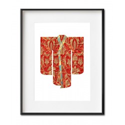  Obraz japońskie kimono 21x26cm