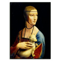  Obraz na płótnie 50x70cm Leonardo da Vinci Dama z gronostajem