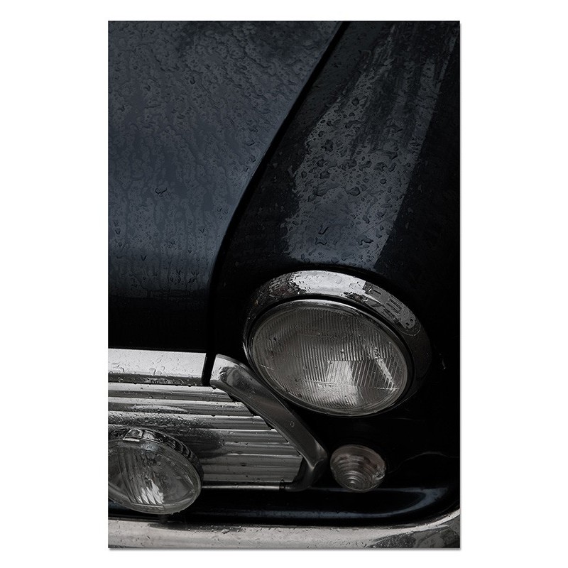  Obraz na płótnie czarne Auto retro 50x70cm