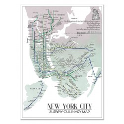  Obraz na płótnie mapa New York 50x70cm