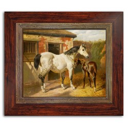  Obraz na płótnie 31x36cm konie