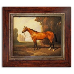  Obraz na płótnie 31x26cm kary koń