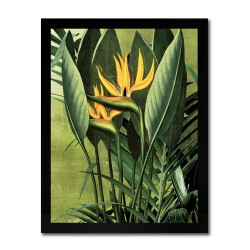  Obraz na płótnie tropikalne liście i kwiaty dzika przyroda 33x43cm